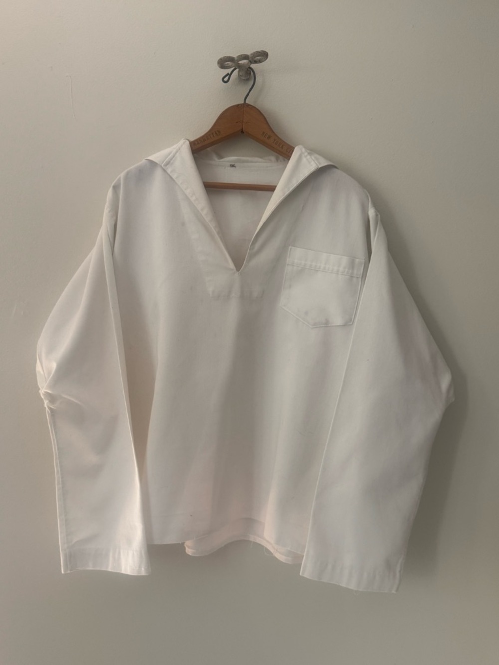 Vintage U.S Navy White Pullover Sailor Shirt.